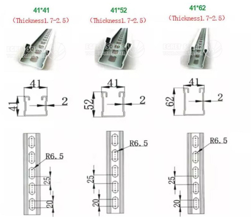Solar Bracket C Steel Profile 