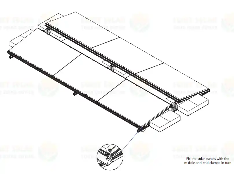 East-West Ballast solar mounting bracket